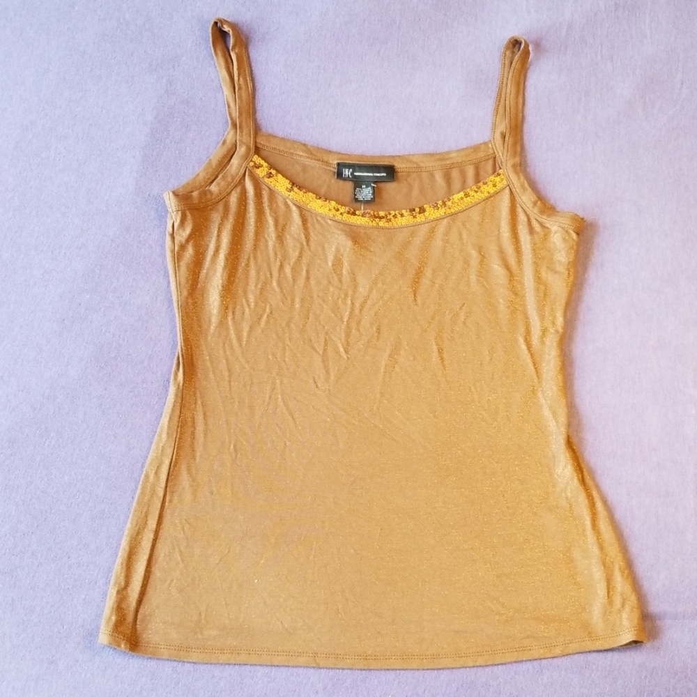 Brown shimmery camisole top